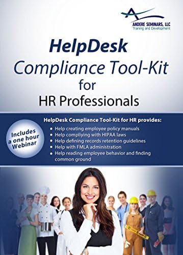 2016 HelpDesk Compliance Tool-Kit for Human Resource Professionals includes EEOC, FMLA, ADA, USERRA, ERISA, FLSA, HIPAA, Policy and Procedure Manuals, Records Retention Guide, Sample Job Descriptions and Templates on CD