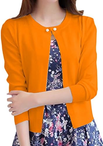 NianEr Womens Light Weight Open Front Knit Cardigans Sweater Ladies Short Vintage Cardigans For Dress