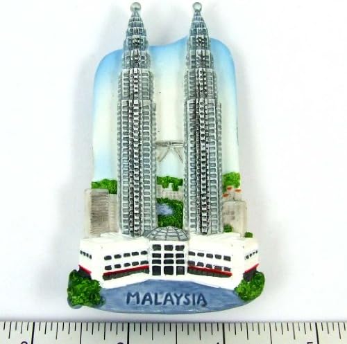 Souvenir Petronas Twin Tower Landmark Malaysia Resin 3d Fridge Manget