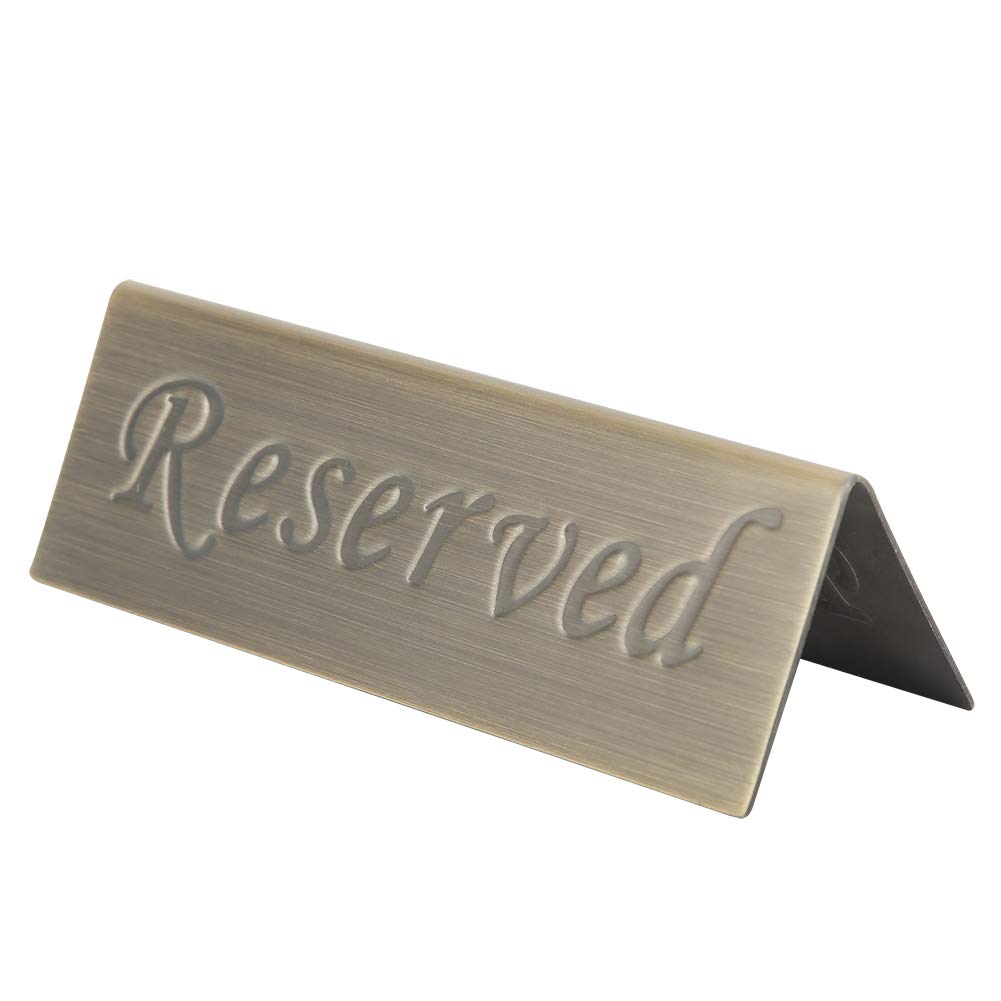 Changor Reserved Signs Reserved Table Signs Stainless Reserved Sign Table Tent Sign for Restaurant Bar Pub Hotels and Cafes