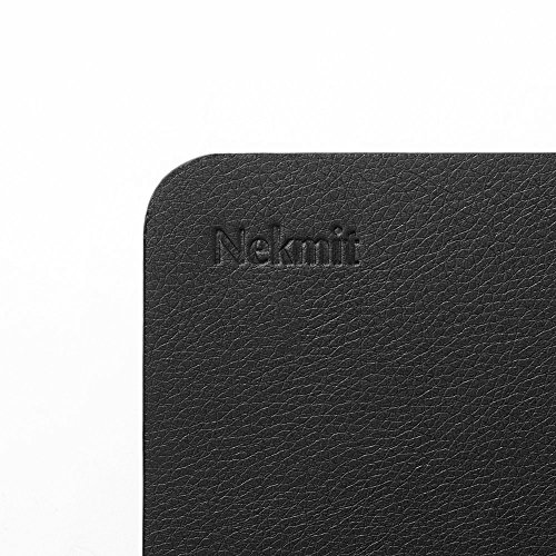 Nekmit Leather Mouse Pad with Waterproof Coating, Non Slip Base, Black - Thumbnail 2