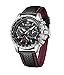LYMFHCH Mens Military Sport Watch Fashion Casual Leather Luminous Waterproof Quartz Wrist Watches for Business Office Work School Outdoor Use, Good Gift for Men
