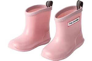 NQTOER Toddler Kids Rain Boots for Boys Girls Easy-on Lightweight Waterproof Rainboots Baby