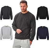 Iron Mountain Men’s Fleece Jumper Crew Neck Sweatshirt Charcoal Marl L view 1