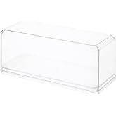 Pioneer Plastics 143C-BC Clear Plastic Display Case with Clear Base for 1:43 Scale Cars, 6.125" W x 2.625" D x 2.25" H