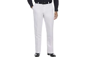 Perry Ellis Men's Portfolio Essential Linen Blend Dress Pants, Durable Solid Twill, Modern Fit, Breathable & Lightweight