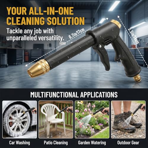 High Pressure Hose Nozzle, Upgraded Pressure Washer Gun with 4 Spray Modes, photo 12