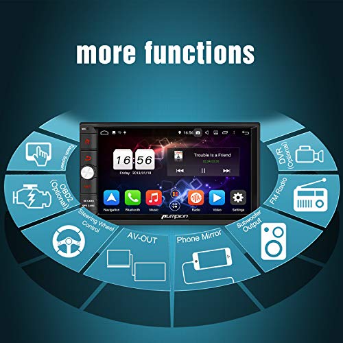 PUMPKIN Android 8.0 Car Stereo Radio Double Din with GPS Navigation, WiFi, Android Auto, Support Fastboot, Backup Camera, AUX, USB/SD, 7 inch Touch Screen - Thumbnail 7