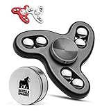 Gorilla Spinners - Upgraded High Speed Fidget Spinner Toy in Premium Metal Gift Box (black)