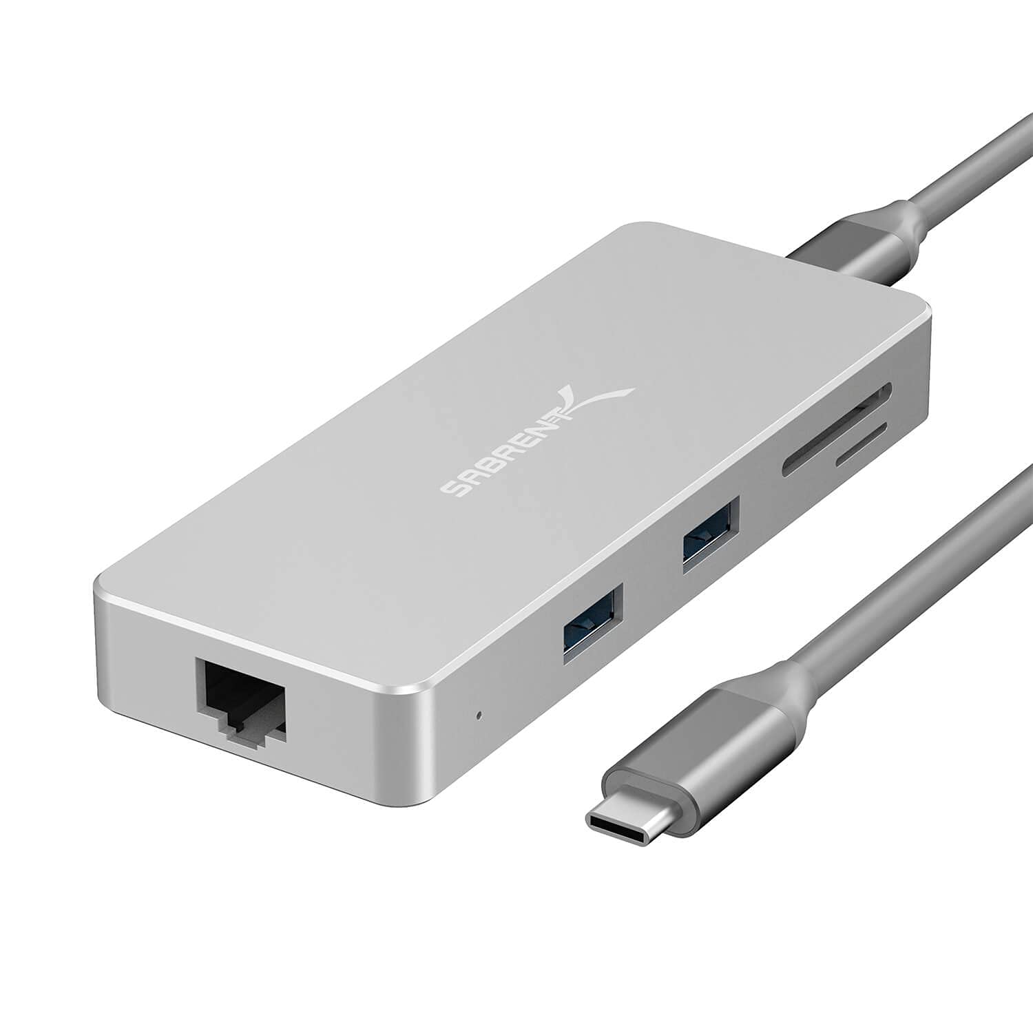 Photo 1 of SABRENT USB C Hub,9 in 1 to HDMI 2.0 4K 30Hz Adapter with 1 Gbps RJ45 Ethernet,Pd Type C Pass Through Charging Port, SD/MicroSD, 2 USB 3.1 Ports, Laptop Docking Station MacBook(HB-UHPN)