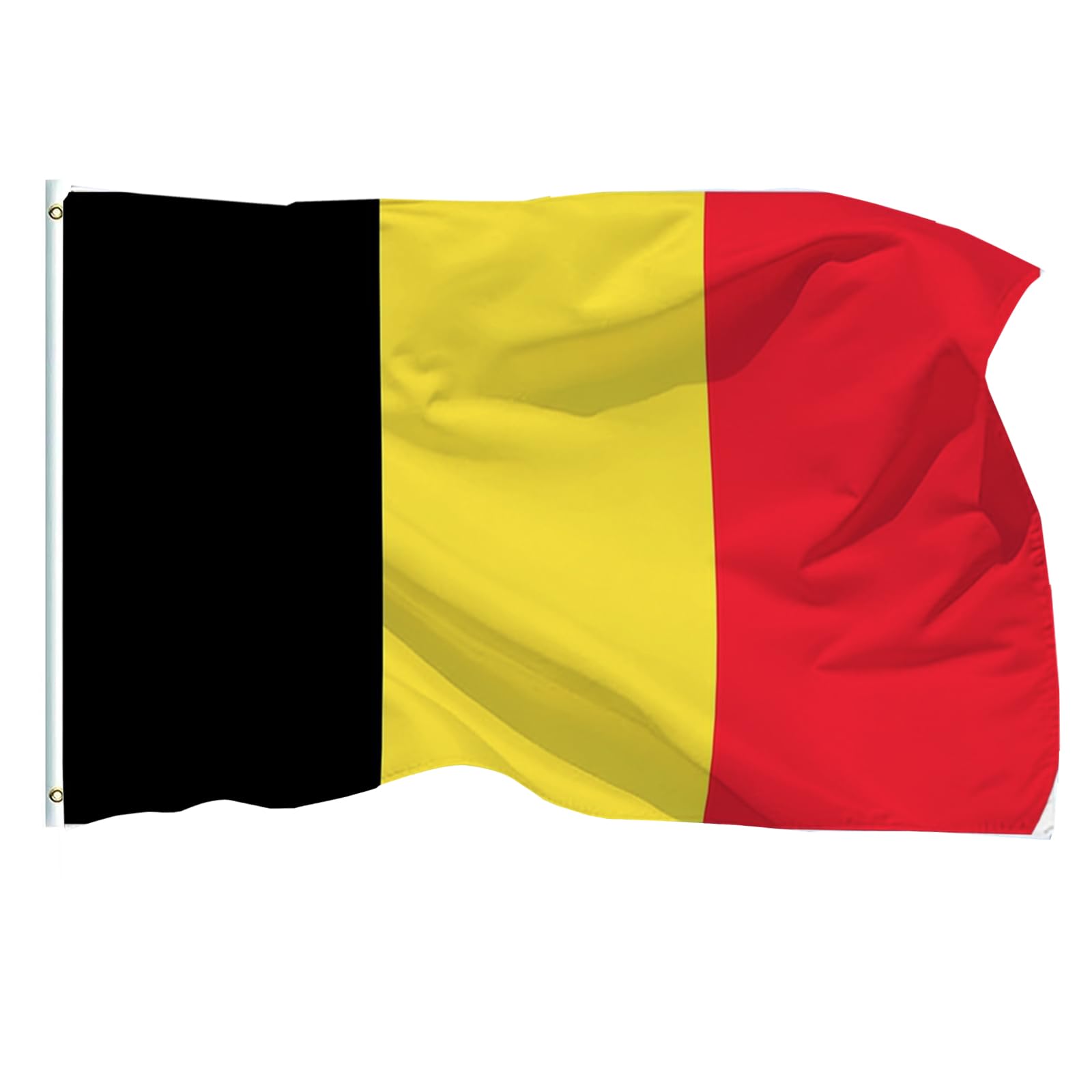 5ftx3ft Large Belgium Flag Banner,Double Sided With Brass Eyelets-Vivid Color and UV Fade Resistant Belgians National Flag for Outdoor & Indoor 2026 Wold Cup Football, Events Home Décor