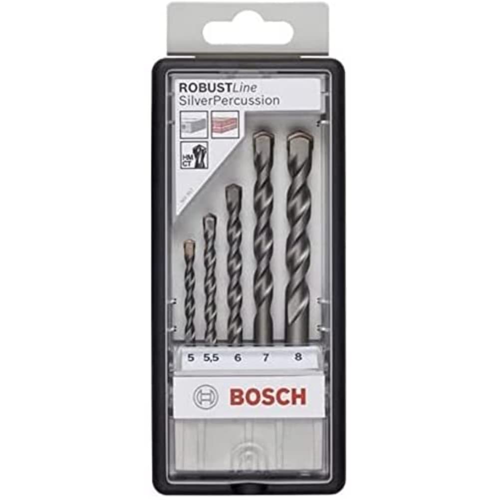 Bosch 2607010526 Concrete Drill Bit Set, Silver Percussion, 5mm-8mm, Silver — image 1