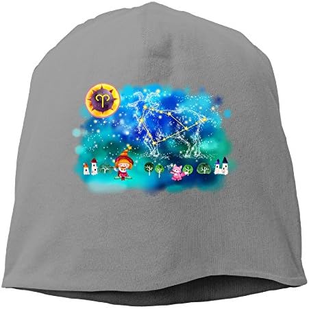 Nglud Cartoon Aries Climbing Shoes Unisex Cuffed Plain Skull Beanie Toboggan Knit Hat/Cap Print
