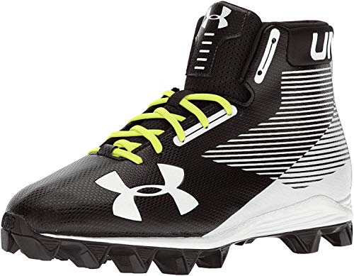 Under Armour Men's Hammer Mid RM Football Shoe, Black (011)/White, 6.5 Under Armour Men's Hammer Mid RM Football Shoe, Black (011)/White, 6.5