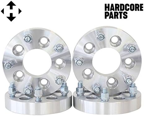 ATV Engineering 4pc Wheel Spacers Adapters 2.5" (1.25 inch Per Side) for 5x45 Vehicle to 5x5.5 Wheel Patterns with 1/2-20 Threads - Fits Jeep CJ Wrangler