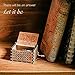 HOSALA Let It Be Classical Music Box Handmade Laser Engraved Vintage Wooden Hand Crank Musical Box Gifts for Wedding Birthday/Christmas/Valentine's Day (let it be)