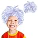 Toy Cubby Wig - Realistic Mad Scientist White Hair Soft Costume Hilarious Adjust to Fit Children and Adults. Ideal for Halloween, Parties, Christmas, Masquerades, Gatherings...