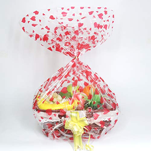 MEIEM Wicker Basket Gift Baskets Empty Rectangular Willow Woven Picnic Basket Easter Candy Basket Large Storage Basket Wine Basket with Handle Egg Gathering Wedding Basket (Brown)