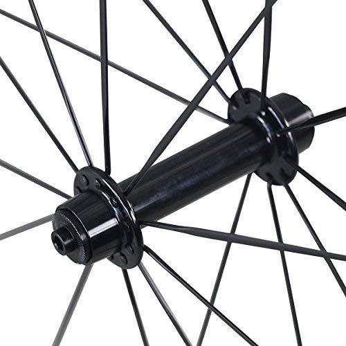 ICAN 700C Light Weight Road Bike Carbon Wheelset Clincher 38mm Basalt