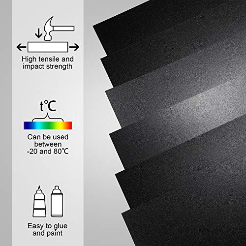 6 Pieces ABS Plastic Sheets Moldable Plastic Sheets Application Plastic