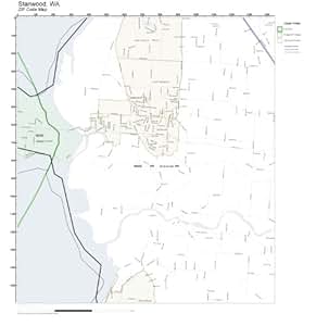 Amazon.com: ZIP Code Wall Map of Stanwood, WA ZIP Code Map Not