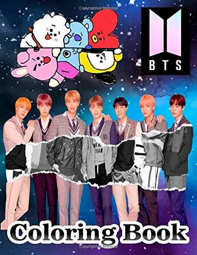 BTS Coloring Book: Amazing Coloring Book For ARMYs and BTS lovers, Big Coloring Pages for Relaxation and Stress Relief.