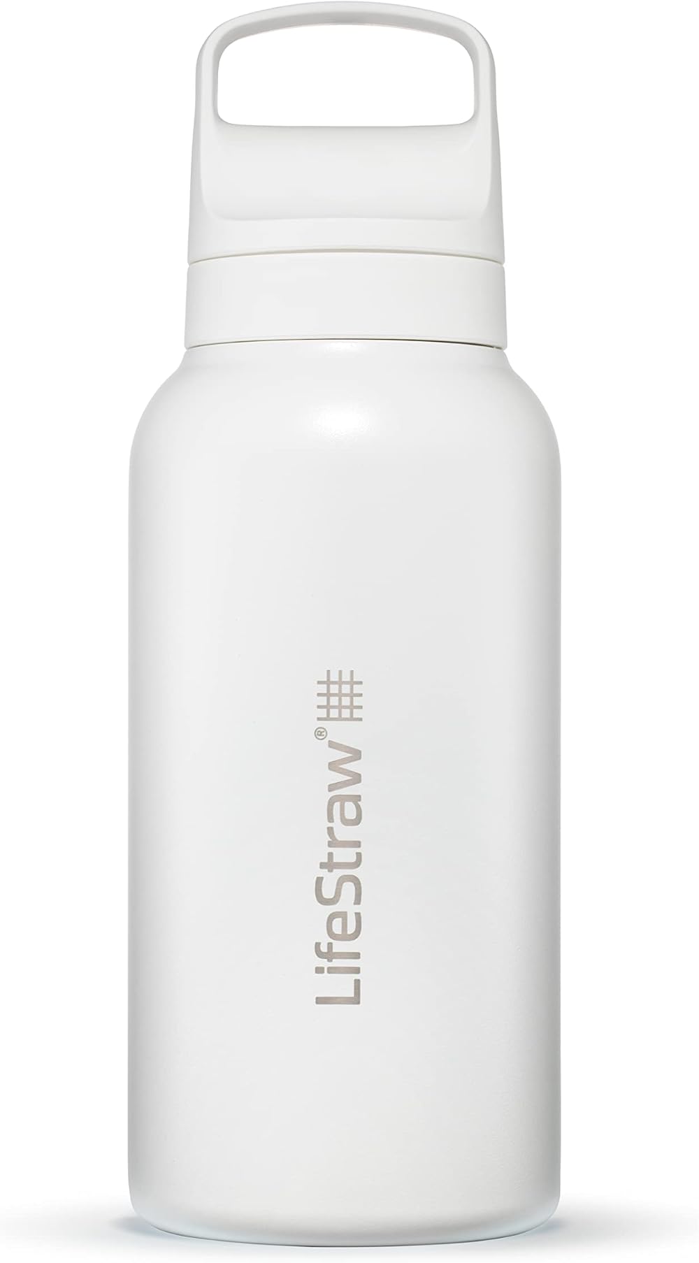 LifeStraw Go Series Insulated Stainless Steel Water Bottle 1L Polar White