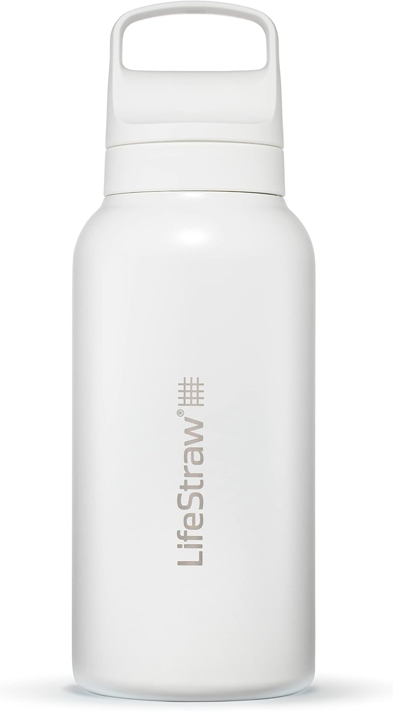 LifeStraw Go Series Insulated Stainless Steel Water Bottle 1L Polar White
