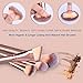 DAJIABUY Makeup Brushes Premium Makeup Brush Set Synthetic Kabuki Foundation Face Powder Blush Eyeshadow Brushes Makeup Brush Kit with Blender Sponge and Brush Cleaner (10+2pcs,Rose Golden)