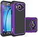 OEAGO Samsung Galaxy J3 6 (2016) Case, Galaxy J3 V J3V Case, Galaxy Sky Case, Galaxy Amp Prime Case, Galaxy Express Prime Case, Galaxy Sol Case, Shock-Absorption Dual Layer Protective Cover - Purple