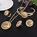 Hat Habesha Jewelry Gift Gold Plated Ethiopian Necklace Pendant Earring Ring Bangle Sets