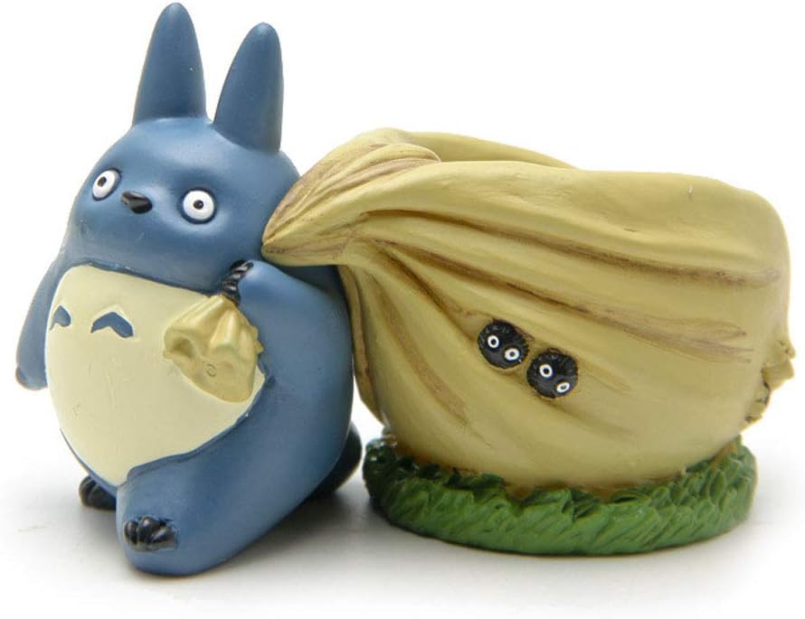 SCAU Totoro Small Bag Cactus Resin Succulent Container Planter Bonsai Pots for Office House Balcony Landscape Decoration Creative Cute Miniature Flower Pots