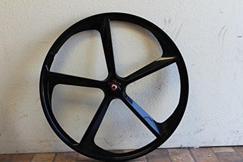 R4 Premium 700c 5-Spoke Mag Rim Single Speed Fixie Bicycle Wheel W/ Sealed Hub, Black Front