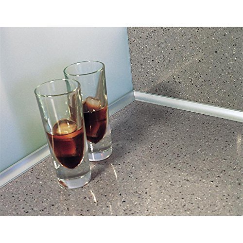 Wandabschlussprofil System Piccolo Edelstahl Optik aus hochwertigem Kunststoff bestehend aus Stange á 5 m gerollt, eine Endka
