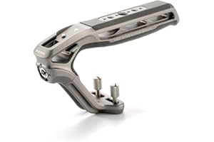 Tilta Xeno Top Handle for Filmmakers & Cameras-Titanium Gray | Aluminum Alloy and Silicone Build | 1/4″-20 Threads w/Locating Points | Safety Release Pin | Comfortable Handling (Dual 1/4"-20)