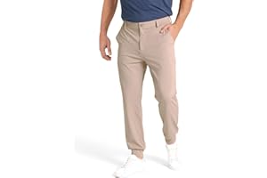 SNOWTEN Men's Golf Joggers Pants with 5 Pockets Stretch Fit Work Dress Athletic Jogger Sweatpants for Running Gym