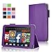 Fire HD 6 Case - Exact Amazon Kindle Fire HD 6 Case [PRO Series] - Premium PU Leather Folio Case for Amazon Kindle Fire HD 6 (2014) Purple