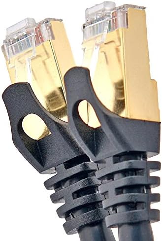 CableSense - 0.8 Foot (0.25m) Cat6 Ftp Rj45 Professional Gold Headed Shielded Network Cable Lead - High Speed 500Mhz Premium Quality Cat6 / Patch / Ethernet / Modem / Router
