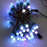 50pcs DC5V 12mm Diffused Digital RGB LED Pixels Lights WS2811 Addressable Color