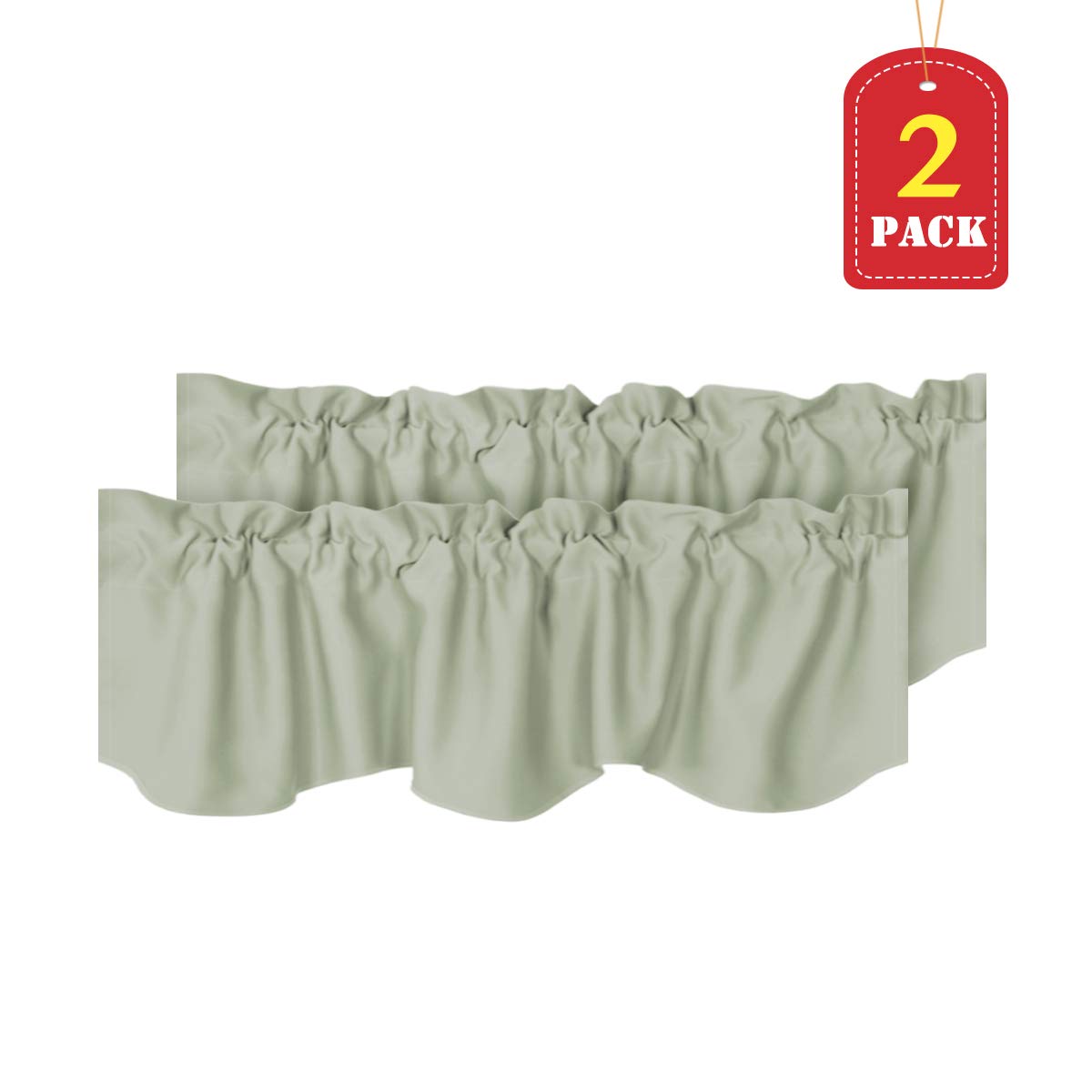 Best living room window rod pocket sage valances