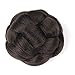 Smilco Braid Fake Hair Bun Hairpiece Extension for Women Short Hair (Natural Black)