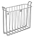 iDesign Classico Wall Mount Newspaper and Magazine Rack for Bathroom - Silver