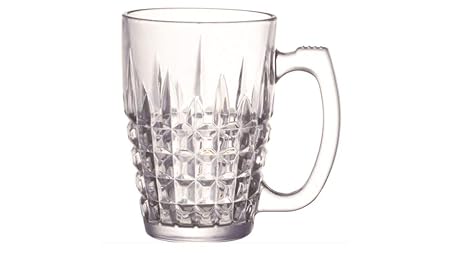 Soogo Seatle Glass Beer Mug Set, 380 ml, 2-Pieces, Transparent