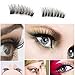 AWSTECH 4 PCS Full Eye Magnetic Eyelashes, Triple Magnetic False Eyelashes, 0.2mm Ultra Thin 3D Fiber Reusable Fake Lashes Extension, Long, Natural Look, No Glue