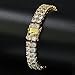 JINAO 2-Row Tennis Bracelet for Men & Women, 14K Gold Plated Brass, Iced-Out Cubic Zirconia Chain, Unisex Hip-Hop Style