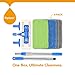HAPINNEX Hardwood Dust Floor Mop - 4 Washable & Reusable Microfiber Mop Cloths/Pads - For Home Kitchen Bathroom Cleaning - Wet or Dry Usage on Hardwood, Laminate & Tile