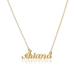 M MOOHAM Custom Ariana Name Necklace for Her - 18K