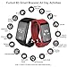 FUNBOT B3 Fitness Tracker,Activity Continuous Heart Rate Monitor Smart Pedometer Bracelet, IP67 Waterproof Fitness Watch Sleep Calorie Counter with Replacement Red Band for Android & iOS