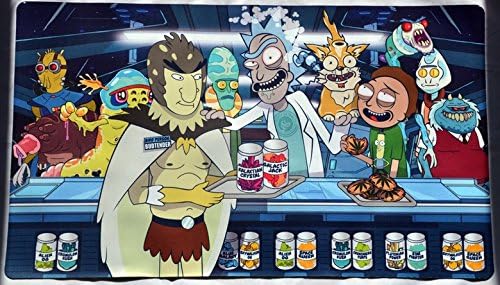Rick and Morty Space Dispensory XXL 14" x 24" Roilty Extracts FabricTopped Dab Pad/Mat