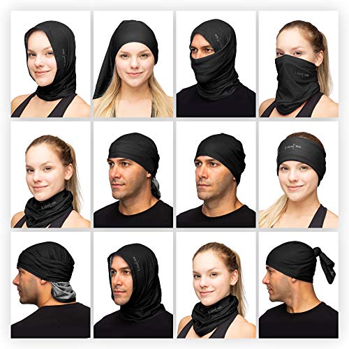 Debrief Me Lightweight Breathable Neck Gaiter Mask for Face Protection from Sun Dust, Germ, and Allergic Rhinitis for Indoor and outdoor- Face shield Anti slip Gaiter Mask (Neck Gaiter-Black)